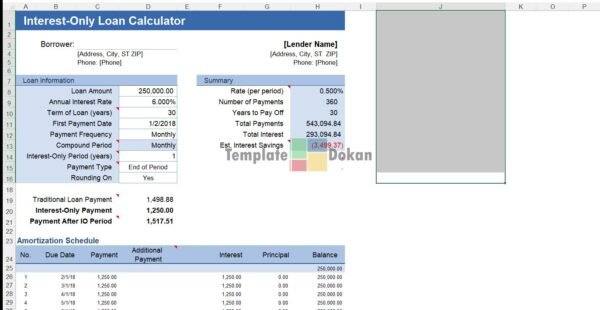 Interest Only Loan Calculator